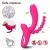 3 en 1 Clit Sucker Gode Vibrateur pour Femmes Clitoris G Spot Langue Lécher Stimulateur Sous Vide Sex Toys Produits Pour Adultes Femelle 240312