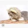 犬のアパレル小犬用面白い帽子猫猫エミュレーションライオンヘアハン耳ヘッドキャップスカーフハロウィーンフェスティバルコスチュームS-L 30