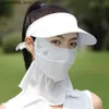 Moda Máscaras Faciais Pescoço Gaiter Golf rosto protetor solar máscara facial feminino cobertura facial proteção UV esportes ao ar livre gelo seda respirável pescoço véu L240322