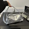 Вечерние сумки, брендовая дизайнерская женская сумка на плечо из искусственной кожи, простая маленькая подушка через плечо, серебряная сумка 2024 A1