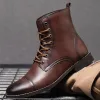 Oxfords 2023 New Men Boots Brand Classic Classic Италия платья платья модные повседневные теплые плюшевые сапоги на лодыжках большого размера 48