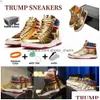 Scarpe da corsa T Trump Sneakers The Never Surrender High-Tops Designer 1 Ts Gold Custom Uomo Outdoor Comfort Sport Casual Trendy Lace- Dhldv