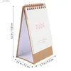 Kalender 2024 Mini Desktop Calendar Desktop Countdown Office Decoration Table Standing Paper Daily Schema årliga schema Y240322