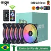 Aigo AR12 120mm pc computer Case Fan RGB Heatsink aura sync sata port 12cm Cooler argb Silent controller fan cooling ventilador 240314