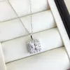 Pendentifs Inbeaut excellente coupe carré D couleur Moissanite pendentif collier 925 argent 1-2 Ct passe diamant Test coussin