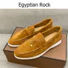 With box Italy dress shoes for men Tricolor Boat Black Dark Grey Green blue Beige women designer sneakers Summer Charms Walker White Sole Suede Loafers Piana trainers