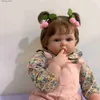 Gefüllte Plüschtiere 60 cm 3D Farbe Haut mit Vene Silikon Reborn Baby Puppe Spielzeug für Mädchen Tuch Körper Prinzessin Toddr Bebe Künstler Colction Geschenk L240322