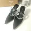 Magasin pas cher 90% de réduction en gros Za talons hauts pointus chaussures Muller classiques sangle avant avec chaîne sandales pour femmes dames