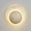 Wall Lamp Modern Cream Natural Stone Glass Circular Home Decoration Led Nordic Minimalist Wabi Sabi Restaurant Corridor Light