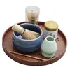 Set di stoviglie Set da cerimonia in polvere Accessori per il tè giapponese Cucchiaio di bambù Matcha Pratico caffè Verde S Frusta Pennello