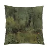 Pillow Decoration Home Cover 45x45 Square Scenic Throw Covers Living Room Polyester Linen Velvet Gift E1079