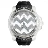 Relojes de pulsera Reloj blanco de silicona transparente de moda Relojes con patrón geométrico Relojes deportivos de cuarzo para hombres y mujeres