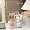 Storage Boxes With Brush Makeup Holder Box Drawer Lipstick Display Clear Cosmetic Dustproof Lid Organizer