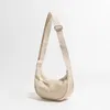 MABULA Simple couleur unie femme Hobo sac à bandoulière décontracté en Nylon femme fourre-tout sac à main léger dames Shopping sac à bandoulière 240305