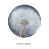 Estatuetas decorativas bola de cristal exclusiva com flor adiciona elegância ao espaço facilmente portátil dreamball hortênsia roxo 8cm