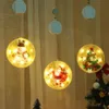 Sfeer LED -raam Gordijn Kerstmis String Room Decoratie met geschilderde plaat koperdraad hangende zuignap 496