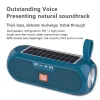 Högtalare Portable Column WirelessBluetooth Bass Högtalare Stereo Music Box Solar Power Bank Boombox Waterproof USB AUX FM Radio Super Bass