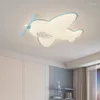 Tavan Işıkları İskandinav Çocuk Odası Sevimli Uçak Işık Modern Sıcak Romantik Prenses Yatak Odası Kız Erkek lambalar Led