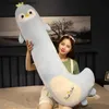 Poupées en peluche 120 cm peluche animal sommeil confortable support d'oreiller à longues jambes ours et pingouin dinosaure doux remplissage jouet poupée fille cadeau de Noël Q240322