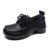 Scarpe Casual Nostalgia Morbida Pelle Bovina Ballerine da Donna Danza Pelle Marrone Nero