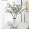 Sztuczne kwiaty sztuczne kwiaty Faux Floral Greenery Gypsophila na ślub Dom DIY Bridal Buquet wewnętrzny świąteczny rzemiosło Akcesoria Y240322