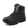 Fitness Shoes 2024 Winter Men Cotton Boots Keep Warm Mens Thermal Mountain Climbing Fur Inside Hunting