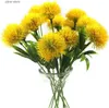 Faux Floral Greenery 10pcs Artificial Plants Dandelion Bouquet Vases For Home Decor Wedding Decorative Fake Flowers Needlework Ornamental Flowerpot Y240322