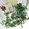 Faux Floral Verdure Plantes de lierre artificielles Feuille en plastique avec pots Mariage Nouvel An Décoration de Noël pour la maison Jardin DIY Salon Tenture murale Y240322