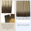 Förlängningar full glans hårinjektion tejp ins hår förlängning mänsklig hår sömlös tejp i mänskliga hårförlängningar osynliga hårförlängningar