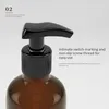 Dispenser di sapone liquido 4 pezzi Pompa a mano Bottiglia Bagno Fai da te Lozione Gel doccia Shampoo Riutilizzabile Plastica 500 ml Trasparente