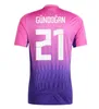 2024 Tyskland Soccer Jerseys 24 25 Muller Musiala Kimmich Havertz Gundogan Kroos Reus Gnabry Sane Football Shirt Maillot Foot Men barn kit Player Version Långärmad