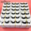 5D 8d Mink Lashes Bulk Wholesale 22-25mm Mink Eyelashes Box Package Makeup Messy Fluffy False Eyelashes Package Package Supplies 240320