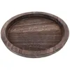 Candle Holders Rustic Wooden Serving Tray Tea Coffee Drinks Plate Snack Meals Breakfast Restaurant Platter Dining Tableware
