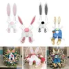 Decorative Flowers Hanging Easter Wreath Welcome Sign Attachment For Front