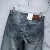 Jeans da uomo Uomo 2024 Autunno Inverno Elastico Moda Ricamo Taglia 29-40 Pantaloni lunghi dritti Etichetta in pelle personalizzata Britannico