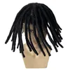 20,3 cm indisches Echthaar-Ersatz, schwarze Farbe, Dreadlocks-Toupet, 20,3 x 25,4 cm, volle Hauteinheit für schwarze Männer