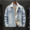 Warme Fleece Denim Jacke Winter Männer Mode MensJean Jacken Outwear Männlichen Cowboy Top Mantel Plus Größe 5XL 240311