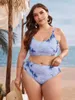 Costumi da bagno da donna 125 maggio Spiaggia femminile 2024 Costume da bagno elegante Reggiseno separato Costume da bagno Tronco Plus Size Abito corto in due pezzi a vita alta