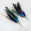 Dangle Earrings Colorful Feather For Women Bohemian Handmade Jewelry Wholesale Long Tassel Clay Beads Drop Female Girls Gifts