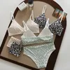 Bras Sets Seamless Bra Set Women Low Waist Panties Floral Bralette Sexy Lingerie Gilrls Vneck Brassiere Female Sport Underwear