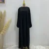 Ethnic Clothing Shimmer Abayas Bishop Sleeves muzułmańska kobieta maxi sukienki luźne Dubaj Turkish Skromne stroje swobodny islam Ramadan eid