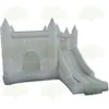 wholesale 2 in 1 White Trampolines Inflatable bouncing castle 3x3m Jumping Jumper bouncer Bounce House With slide on sale