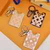 Keychains Designer Monogrammed Card Holder Keychain Fashion Charm Car Chain Charms Brown Flower Mini Bag Trinkets Gift Accessories With