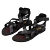 Sandalen Moeten Krijgen! Casual Zomer Man Echt Leer Enkelbandje Gekruiste Schoenen Heren Gladiator Smalle Band Romeinse