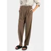 Casual Pants Womens Versatile Slim High-waisted Cropped Suit Pants Draped Feeling Minimalist Style 240307