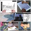 Tablets A4/A5 Três níveis Dimmível LED Light Graphics Pad Pad Cópia Placa de pintura elétrica Tablet infantil Toys de arte educacional