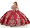 Designer Rode Baljurk Quinceanera Jurken Spaghetti Kralen Keyhole Back Party Pageant Jurk Voor Sweet 16 Girls8982856