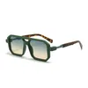 designer sunglasses women luxury sunglasses mens sunglasses Retro square frame sunglasses women's double beam sunglasses decorative frames 6125 green hawksbill