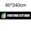 Accessories Holland Fortuna Sittard Flag Black 60x240cm Decoration Banner for Home and Garden