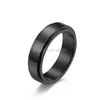 Bague rotative lisse en acier inoxydable Simple, anneaux de Couple rotatifs pour hommes et femmes, bijoux à la mode